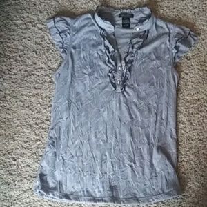 Sam and Max ruffled cap sleeve top